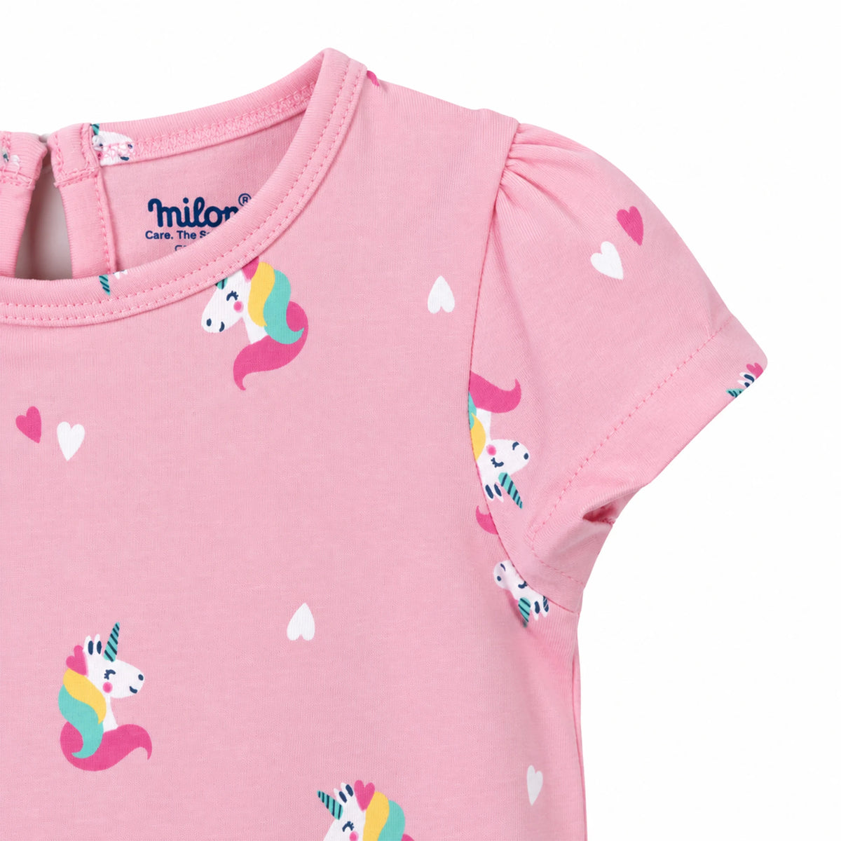 Milou Girls S/S Printed Knit Top