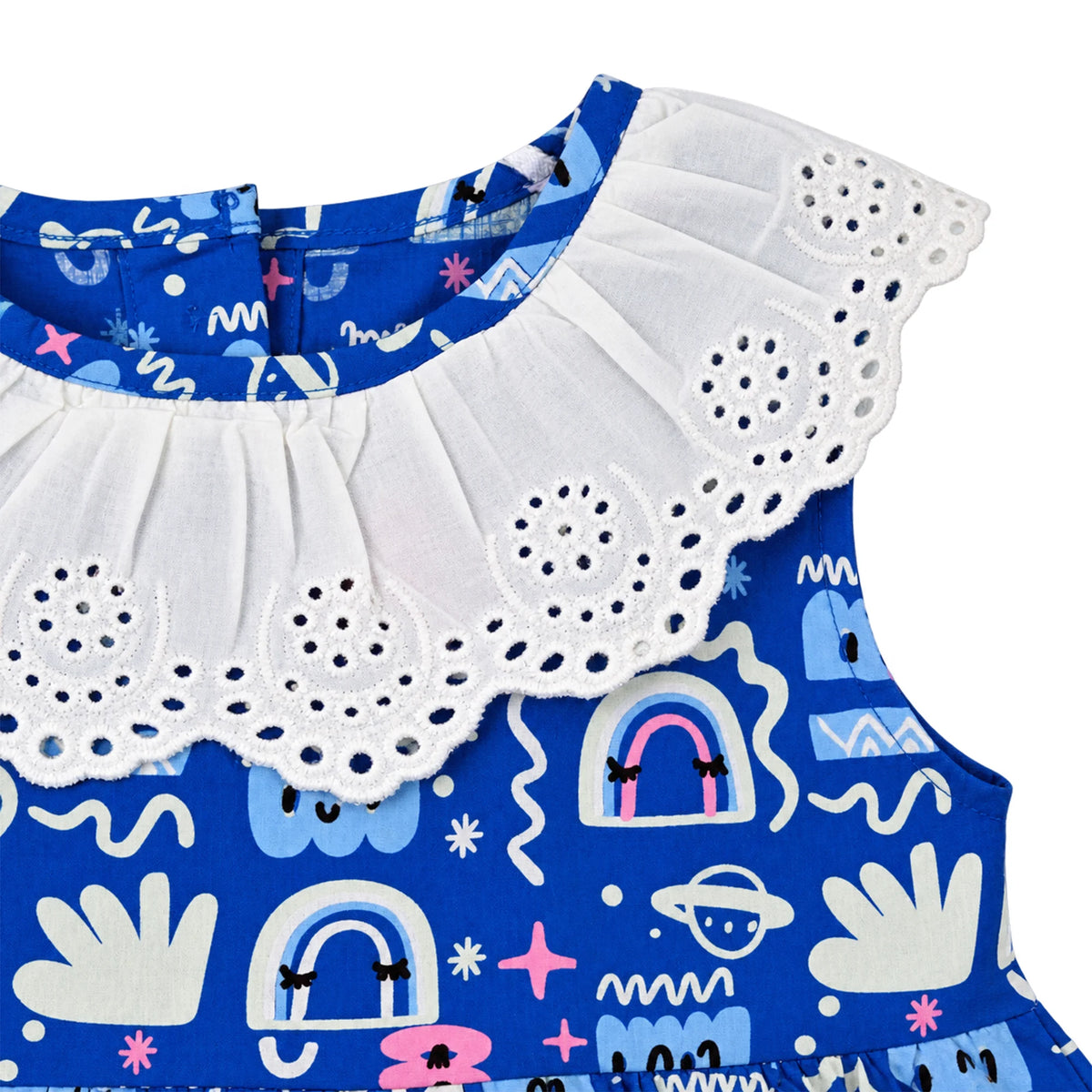 Milou Girls Peter Pan Collar A-Line Dress