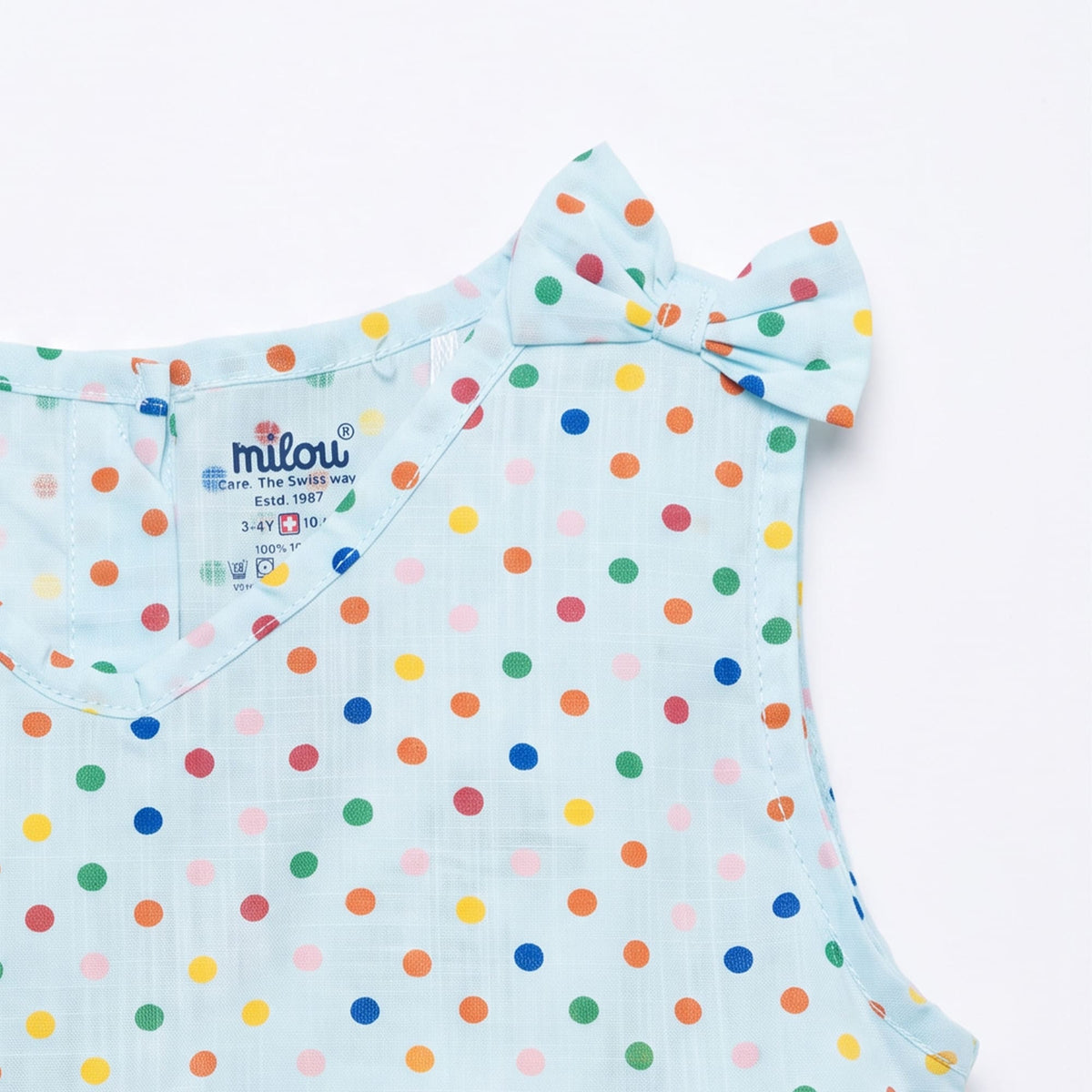 Milou Girls Polka Dot Tiered Dress