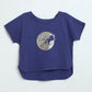 Milou Girls Moon Graphic T-Shirt Indigo Blue