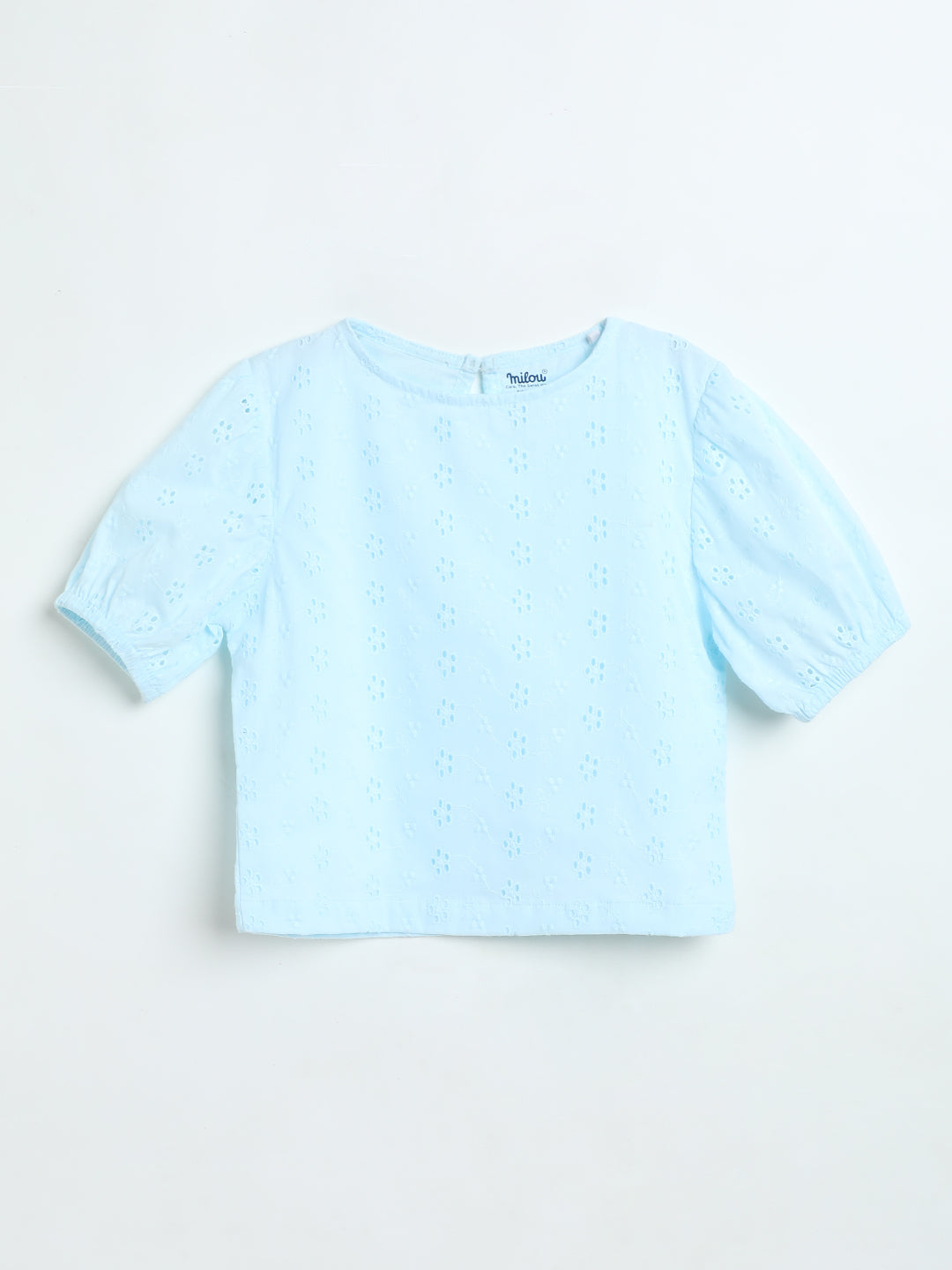 Milou Baby Girls Blue Cotton Top