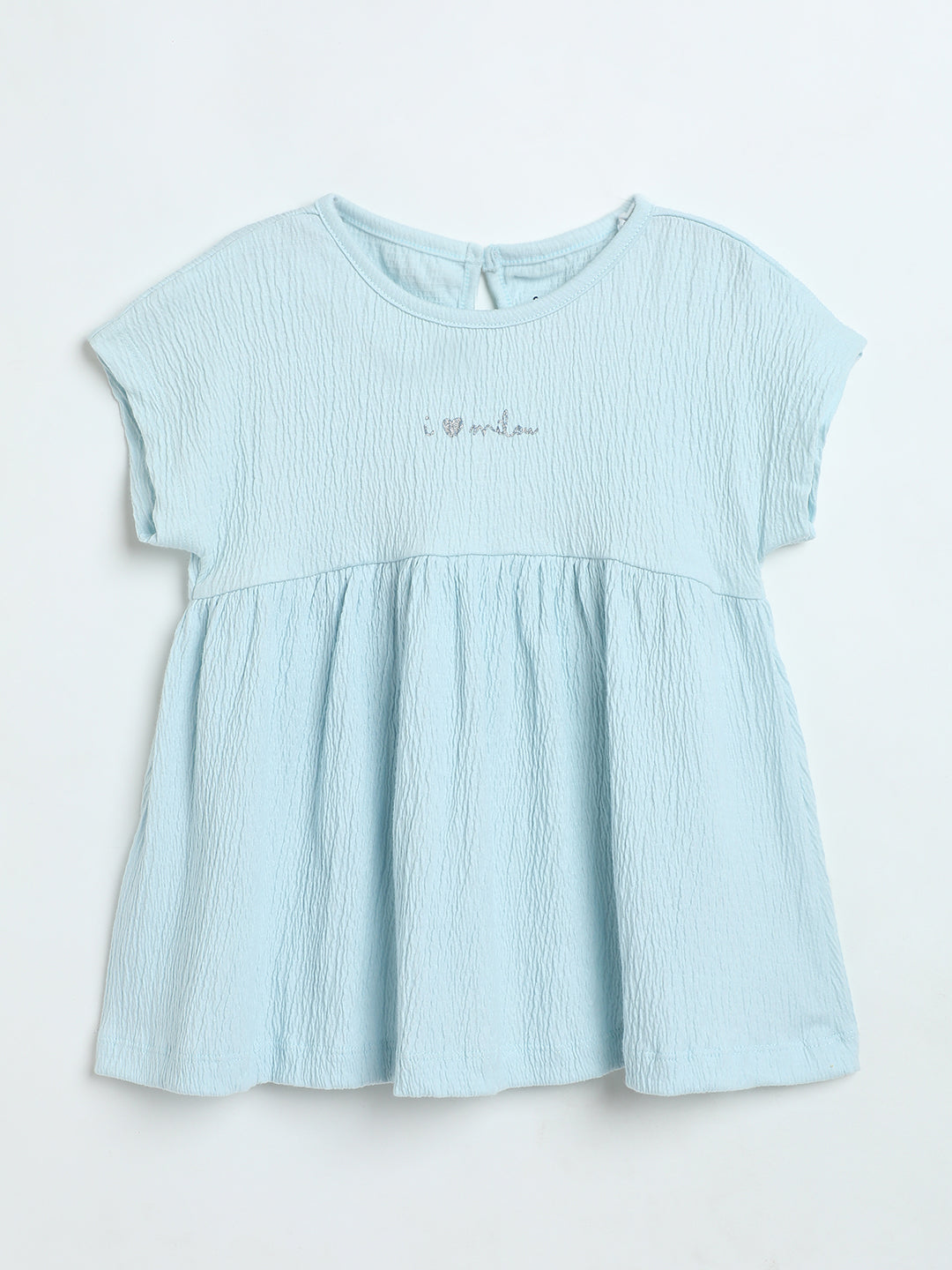 Milou Baby Girls Blue Cotton Dress