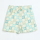 Milou Toddler Girls Cotton Shorts Light Blue Check