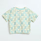 Milou Girls Printed T-Shirt Mint Check Print
