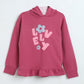 Milou Girls Ruffle-Hem Cotton Hoodie