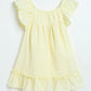 Milou Baby Girls Yellow Hakoba Cotton Dress