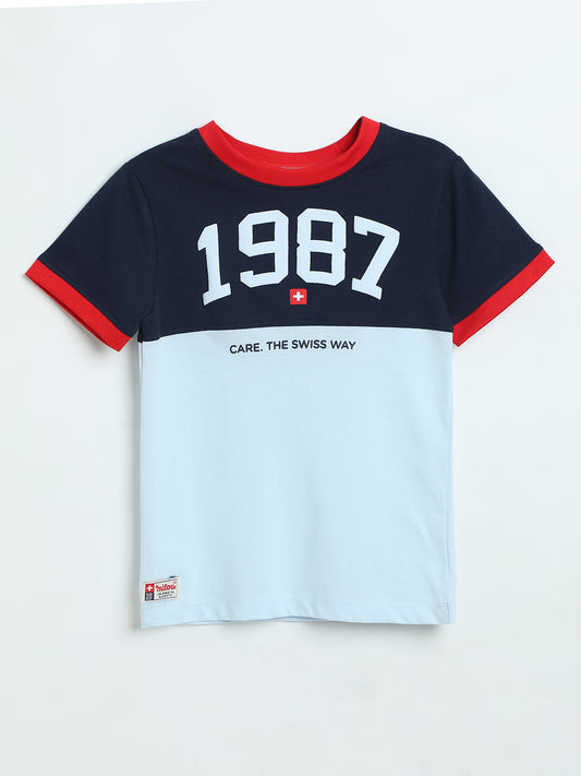 Milou Boys Navy Blue Graphic T-Shirt
