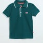 Kids Green Polo T-Shirt | Soft Cotton Piqué Casual | Milou Kids