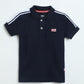 Kids Navy Polo T-Shirt | Boys Cotton Piqué Polo | Milou Kids