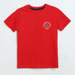Kids Crimson T-Shirt | Boys Cotton Graphic Tee | Milou Kids