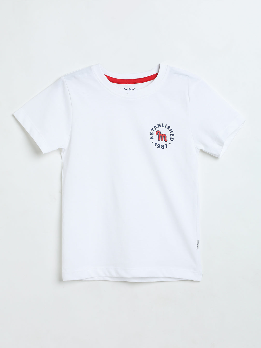 Milou Boys White Single Jersey T-Shirt