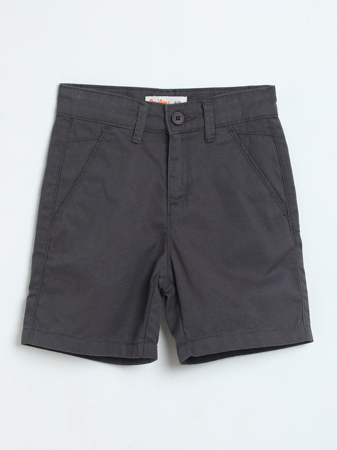 Milou Boys Grey Twill Chino Shorts