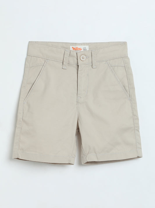 Milou Boys Ecru Twill Shorts