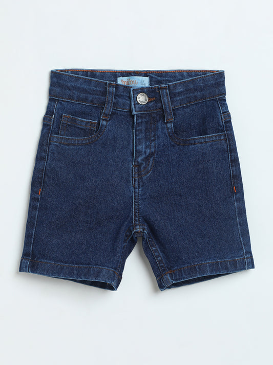 Milou Boys Dark Blue Denim Shorts
