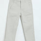 Milou Boys Off White Woven Linen Trousers