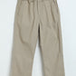 Milou Boys Slub Cotton Casual Trousers Beige