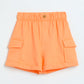 Milou Girls Orange Poplin Shorts