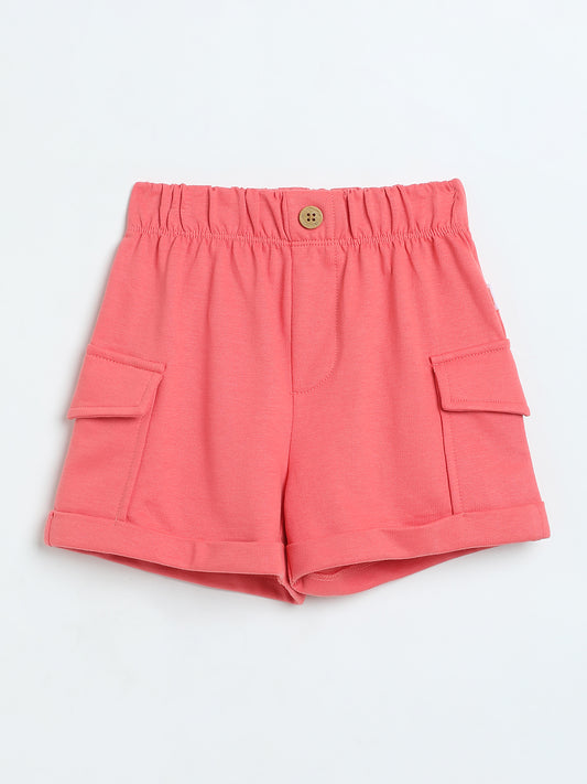 Milou Girls Faded Rose Poplin Shorts