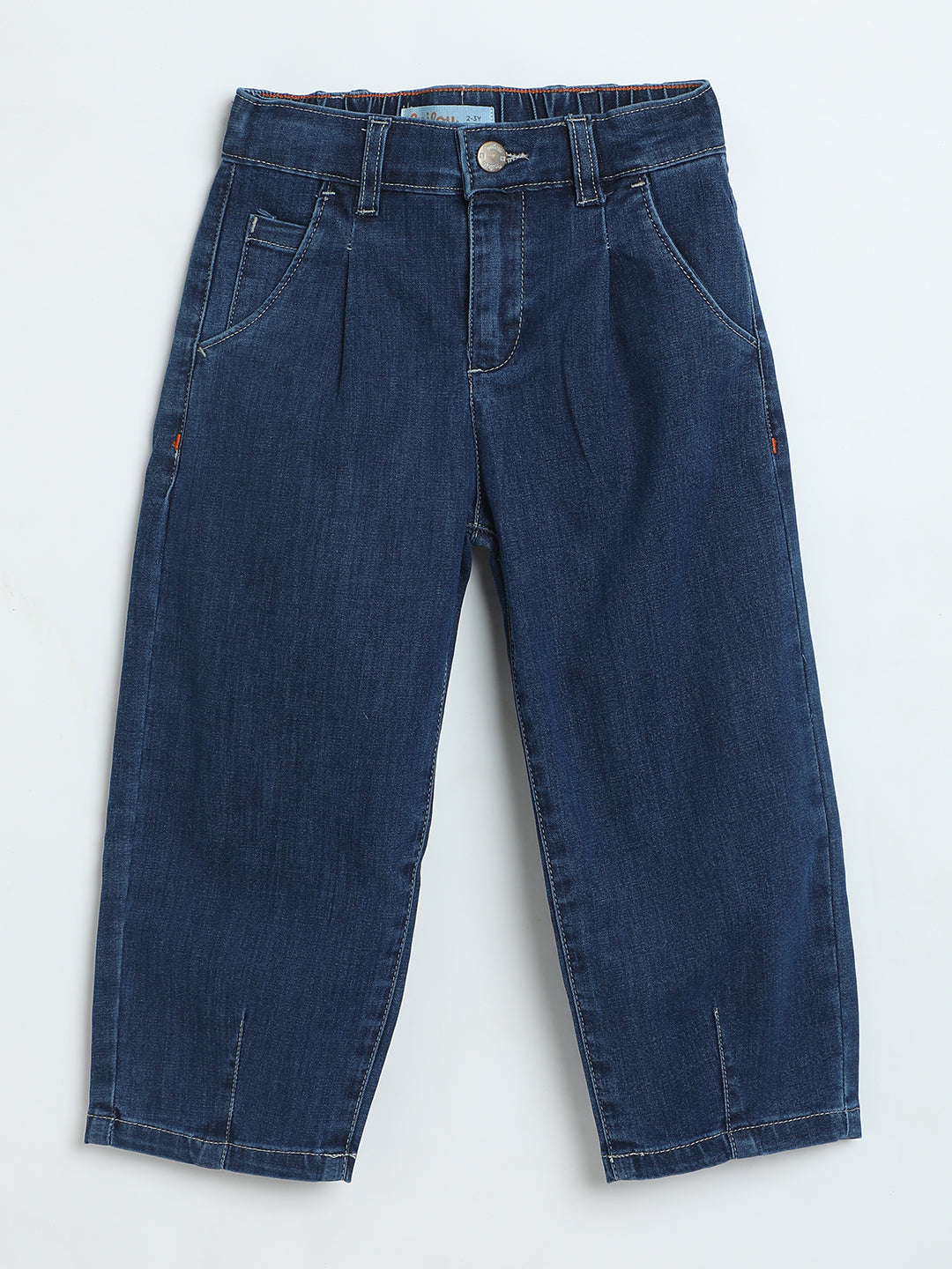 Milou Girls Straight-Leg Denim Pants Blue