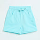 Milou Girls Whisper Blue Loopknit Shorts