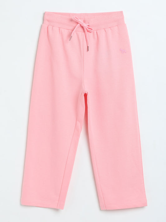 Milou Girls Pink Loopknit Trousers