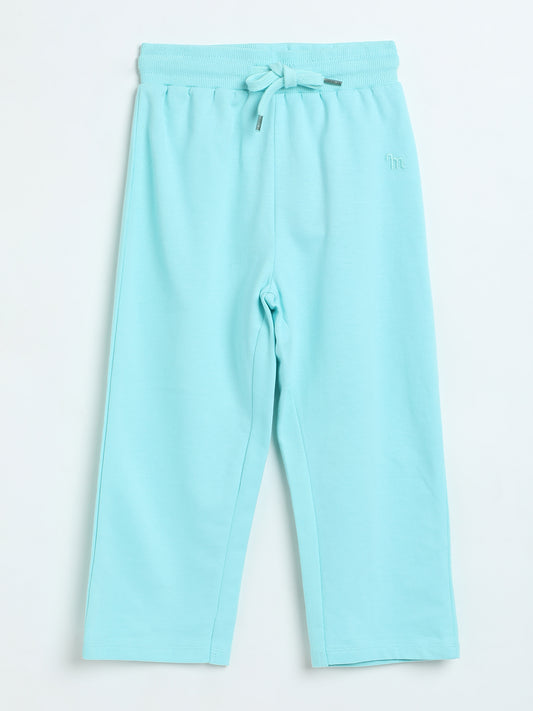Milou Girls Turquoise Loopknit Sweatpants