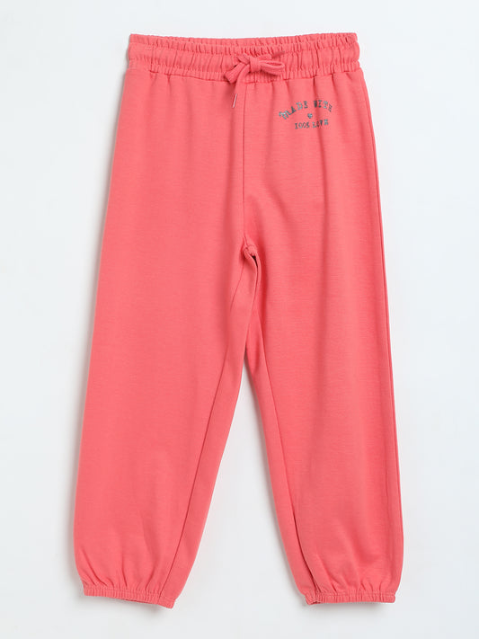 Milou Girls Faded Rose Loopknit Sweat Joggers