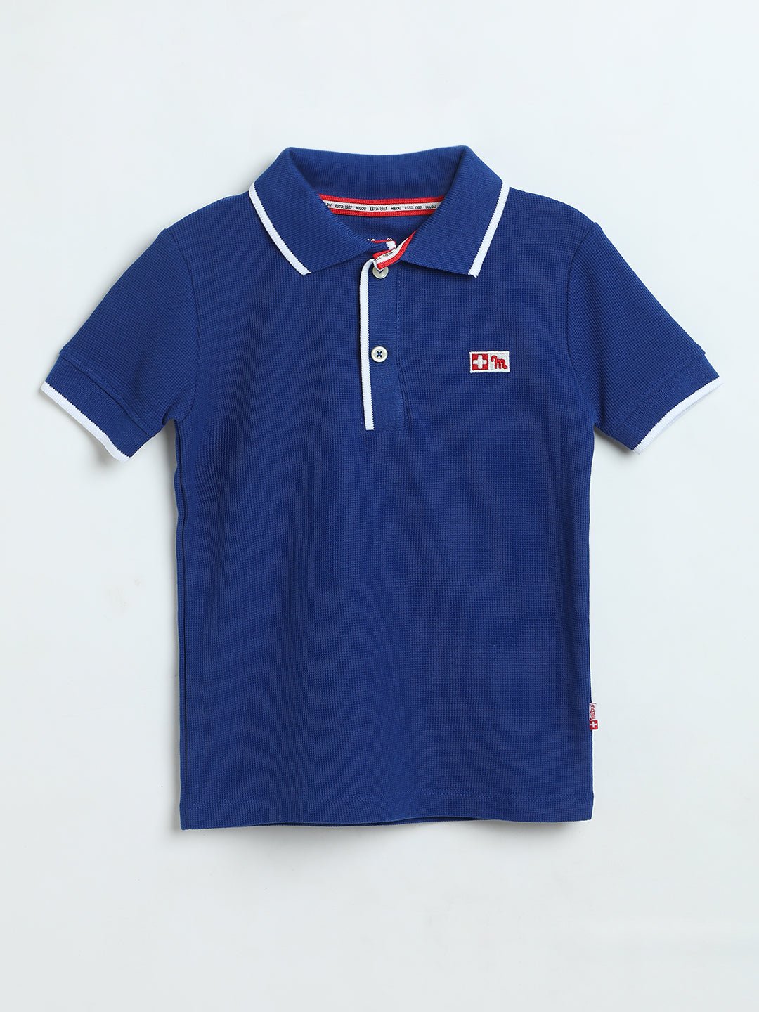 Boys Electric Indigo Piqué Polo T-Shirt | Kids Classic Polo - Milou - Care. The Swiss WayPolo