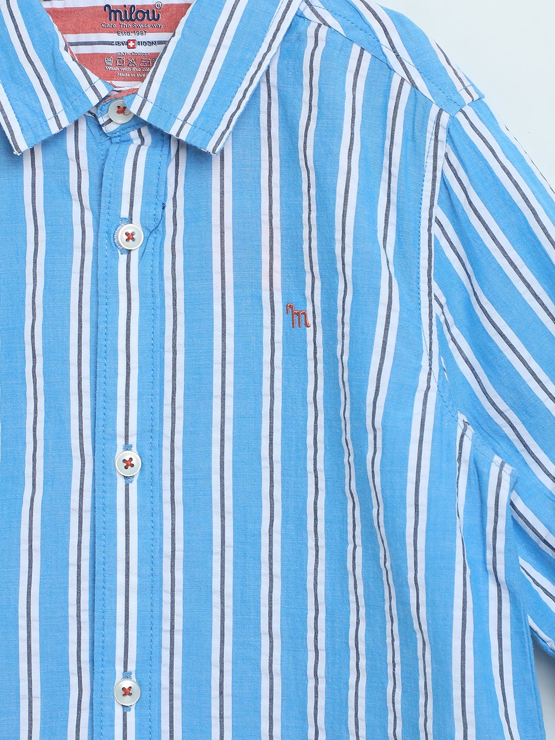 Boys Regular Collar Shirts - Milou - Care. The Swiss WayShirt