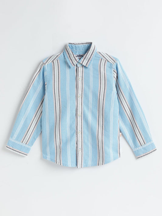 Full Sleeve Striped Bio-Washed Shirt - Milou - Care. The Swiss WayShirt