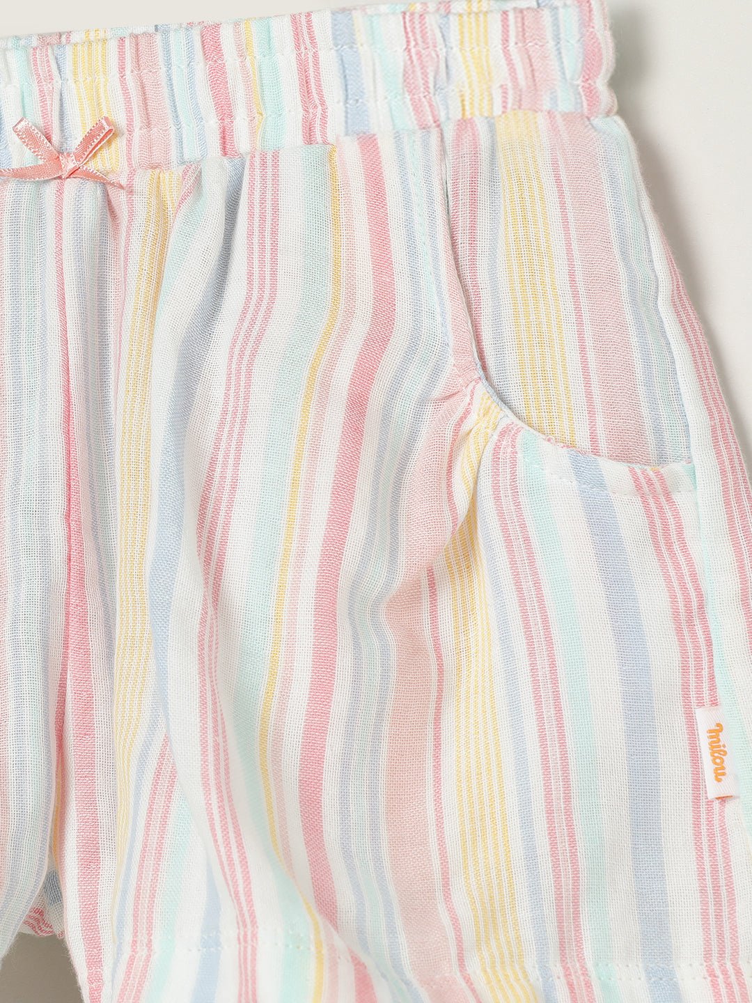 Girls Pastel Stripe Cotton Shorts | Toddler Summer Shorts | Milou Kids - Milou - Care. The Swiss WayShorts