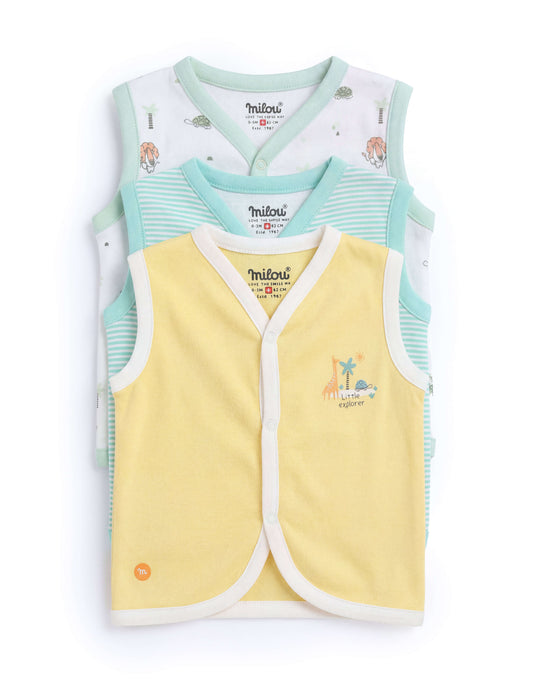 Milou Infant Unisex Printed Jabla Set of 3