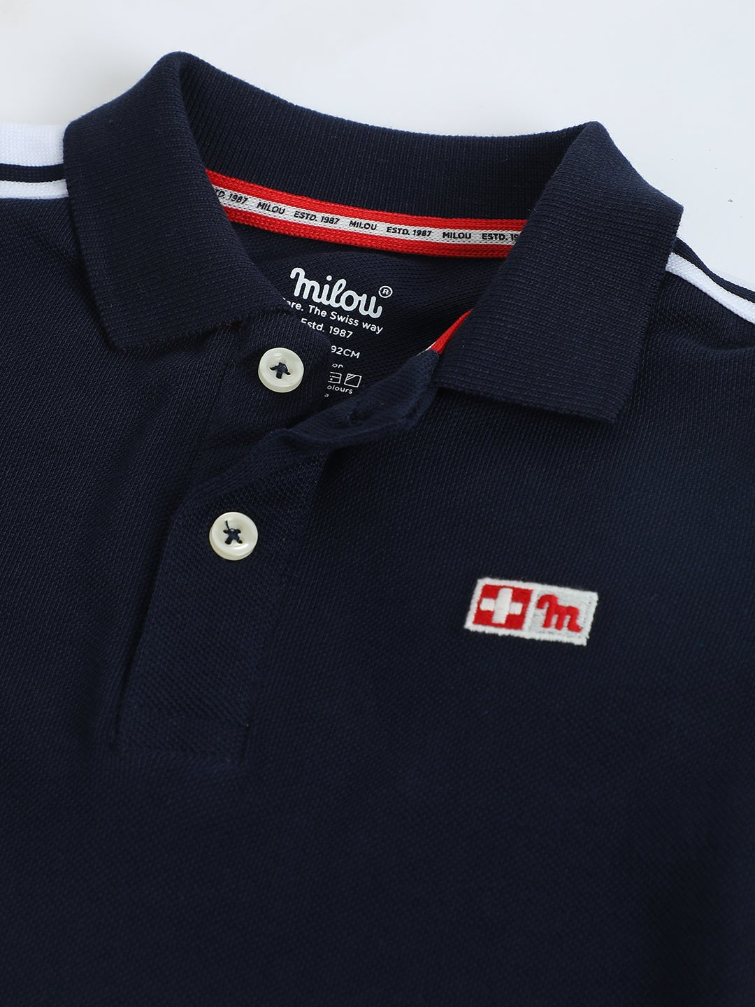 Kids Navy Polo T-Shirt | Boys Cotton Piqué Polo | Milou Kids - Milou - Care. The Swiss WayPolo