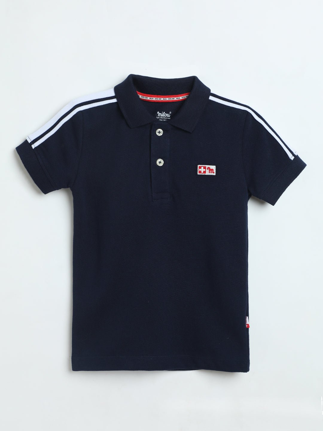 Kids Navy Polo T-Shirt | Boys Cotton Piqué Polo | Milou Kids - Milou - Care. The Swiss WayPolo