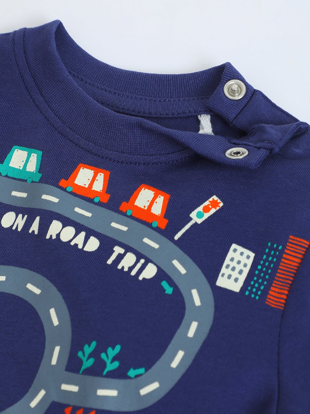 Milou Baby Boys Graphic T-Shirt Road Print Navy Blue - Milou - Care. The Swiss WayT-Shirt