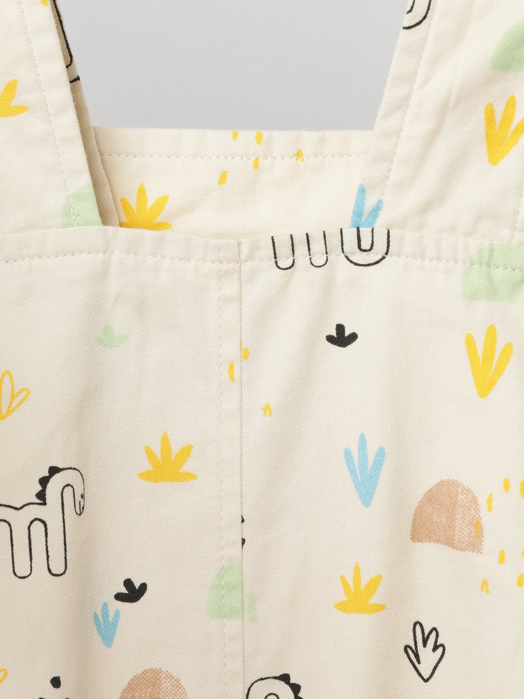 Milou Baby Boys Printed Dungaree White Animal Print - Milou - Care. The Swiss WayDungree