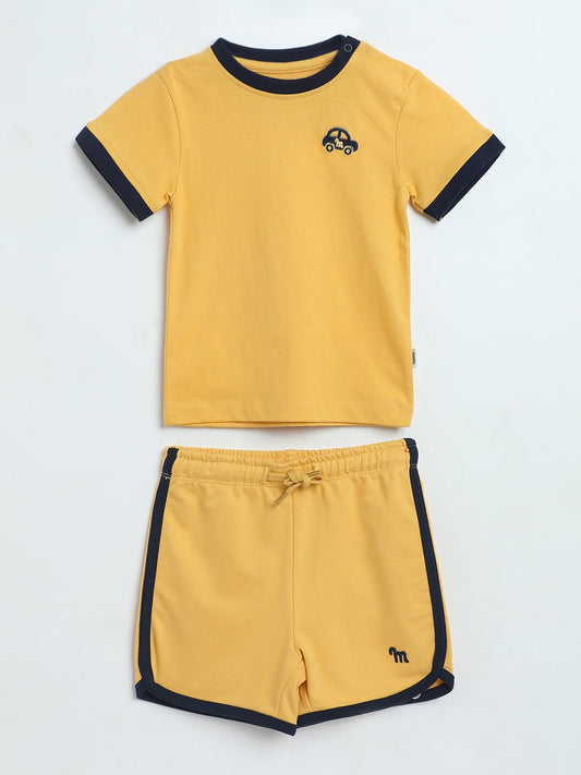 Milou Baby Boys T-Shirt & Shorts Set Mustard Yellow Set - Milou - Care. The Swiss WaySets & Suits