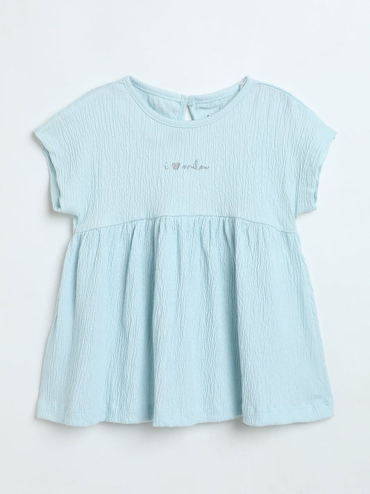Milou Baby Girls Blue Cotton Dress - Milou - Care. The Swiss WayDress
