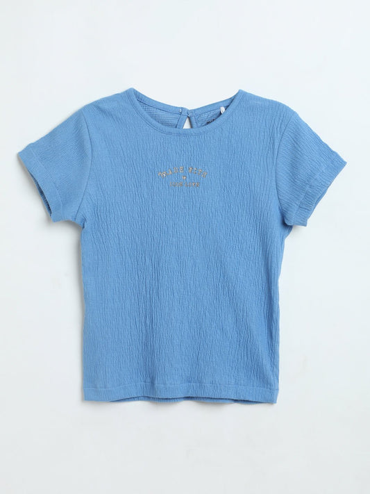 Milou Baby Girls Blue Cotton Top - Milou - Care. The Swiss WayTops & T-shirts