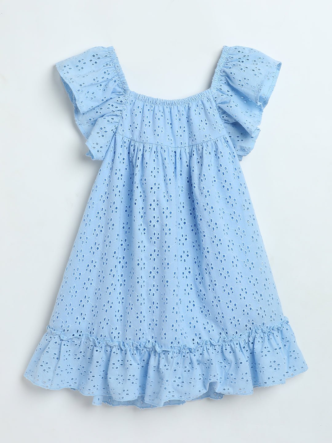 Milou Baby Girls Blue Hakoba Cotton Dress - Milou - Care. The Swiss WayDress
