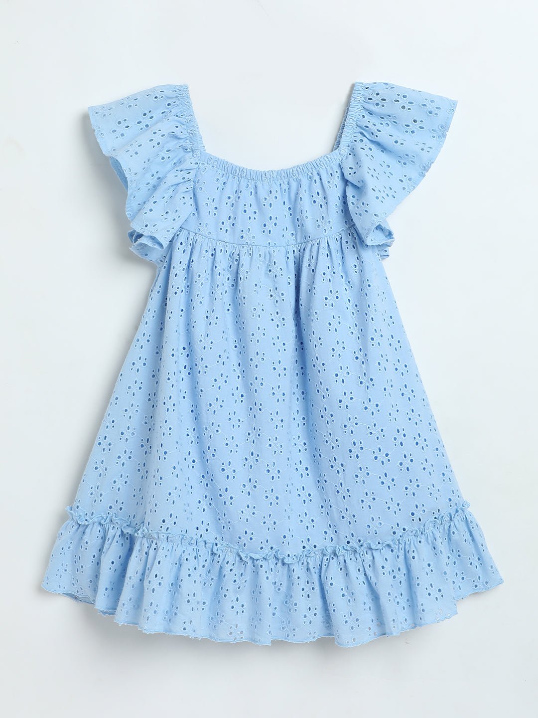Milou Baby Girls Blue Hakoba Cotton Dress - Milou - Care. The Swiss WayDress