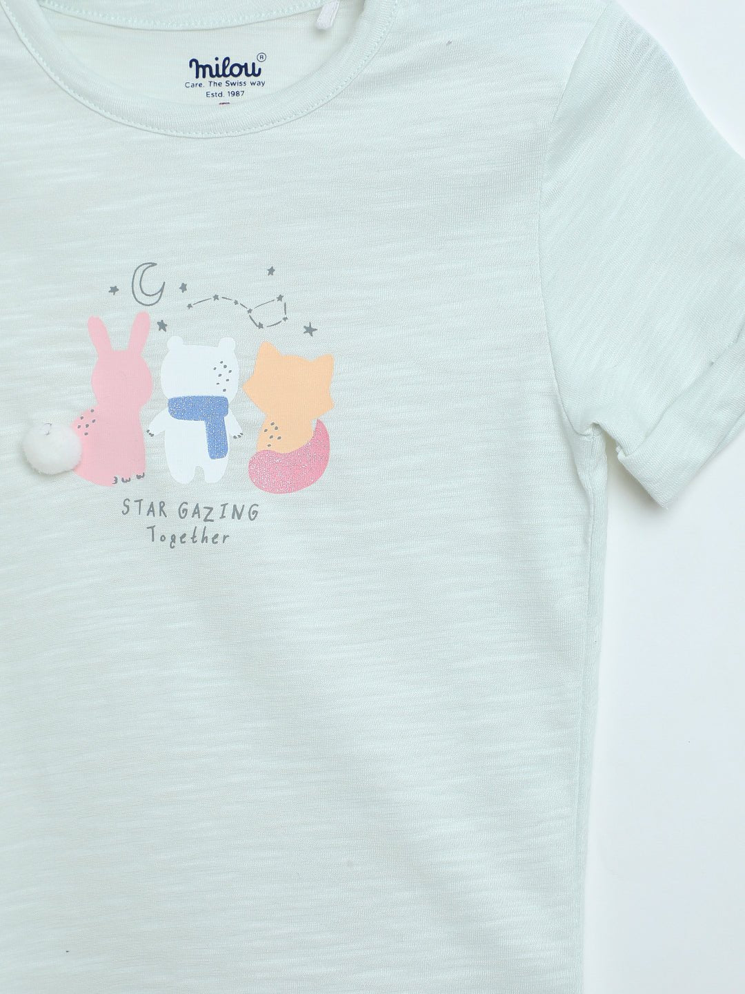 Milou Baby Girls Graphic T-Shirt Mint Green - Milou - Care. The Swiss WayTops & T-shirts