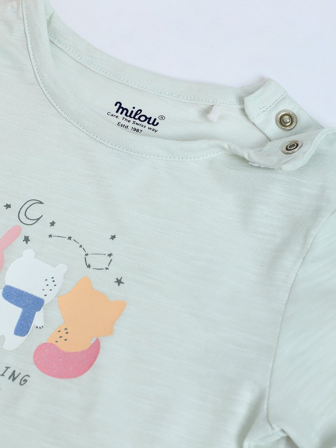Milou Baby Girls Graphic T-Shirt Mint Green - Milou - Care. The Swiss WayTops & T-shirts