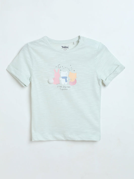 Milou Baby Girls Graphic T-Shirt Mint Green - Milou - Care. The Swiss WayTops & T-shirts