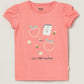 Milou Baby Girls Half Sleeve Printed T-Shirt Coral Pink - Milou - Care. The Swiss WayTops & T-shirts