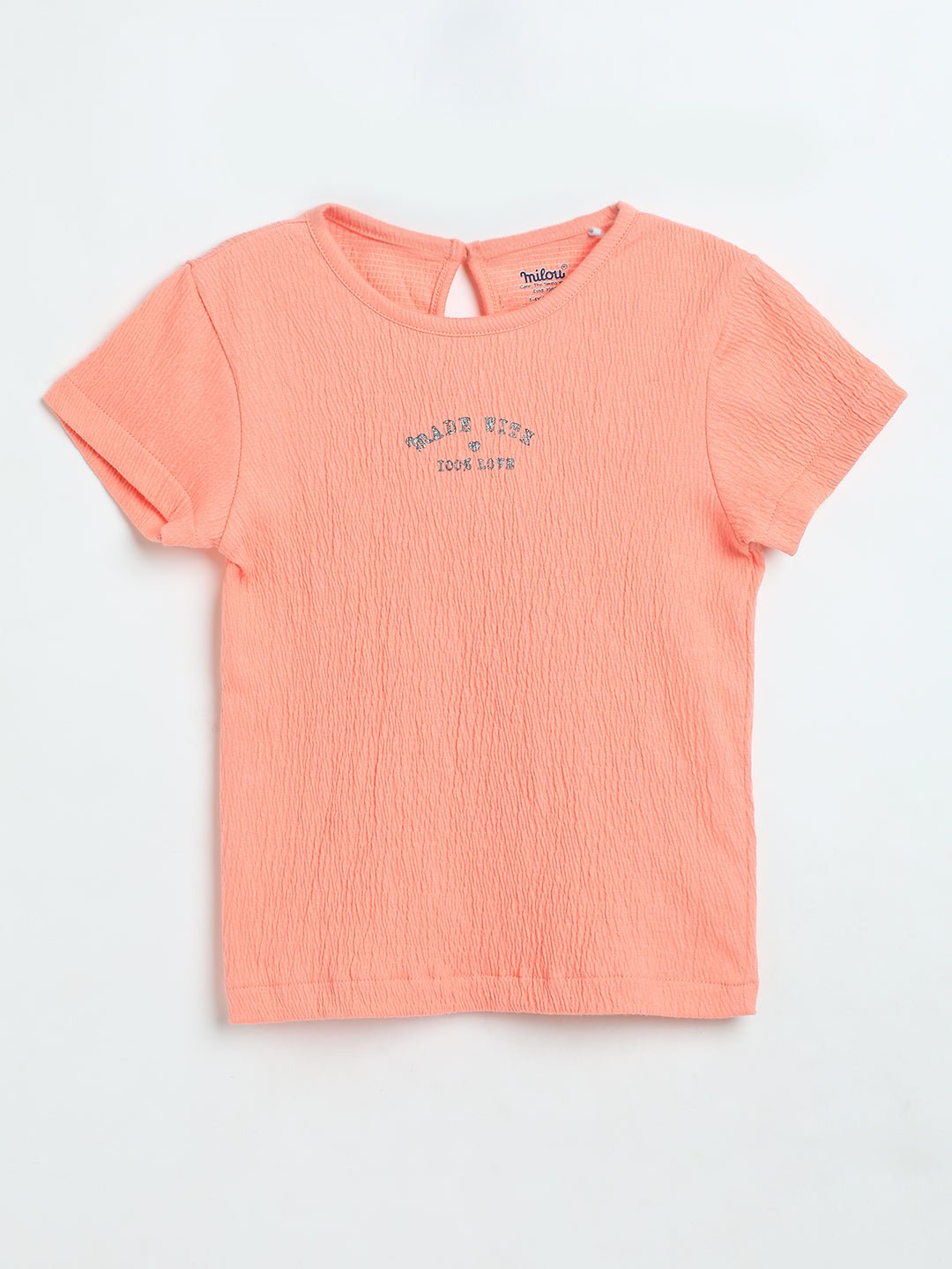 Milou Baby Girls Peach Cotton Top - Milou - Care. The Swiss WayTops & T-shirts