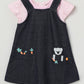 Milou Baby Girls Pinafore Set Navy & Pink Set - Milou - Care. The Swiss WayPinafore