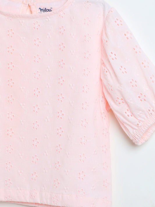 Milou Baby Girls Pink Cotton Top - Milou - Care. The Swiss WayTops & T-shirts
