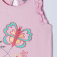 Milou Baby Girls Pink Sleeveless Cotton Top Butterfly Print - Milou - Care. The Swiss WayTops & T-shirts