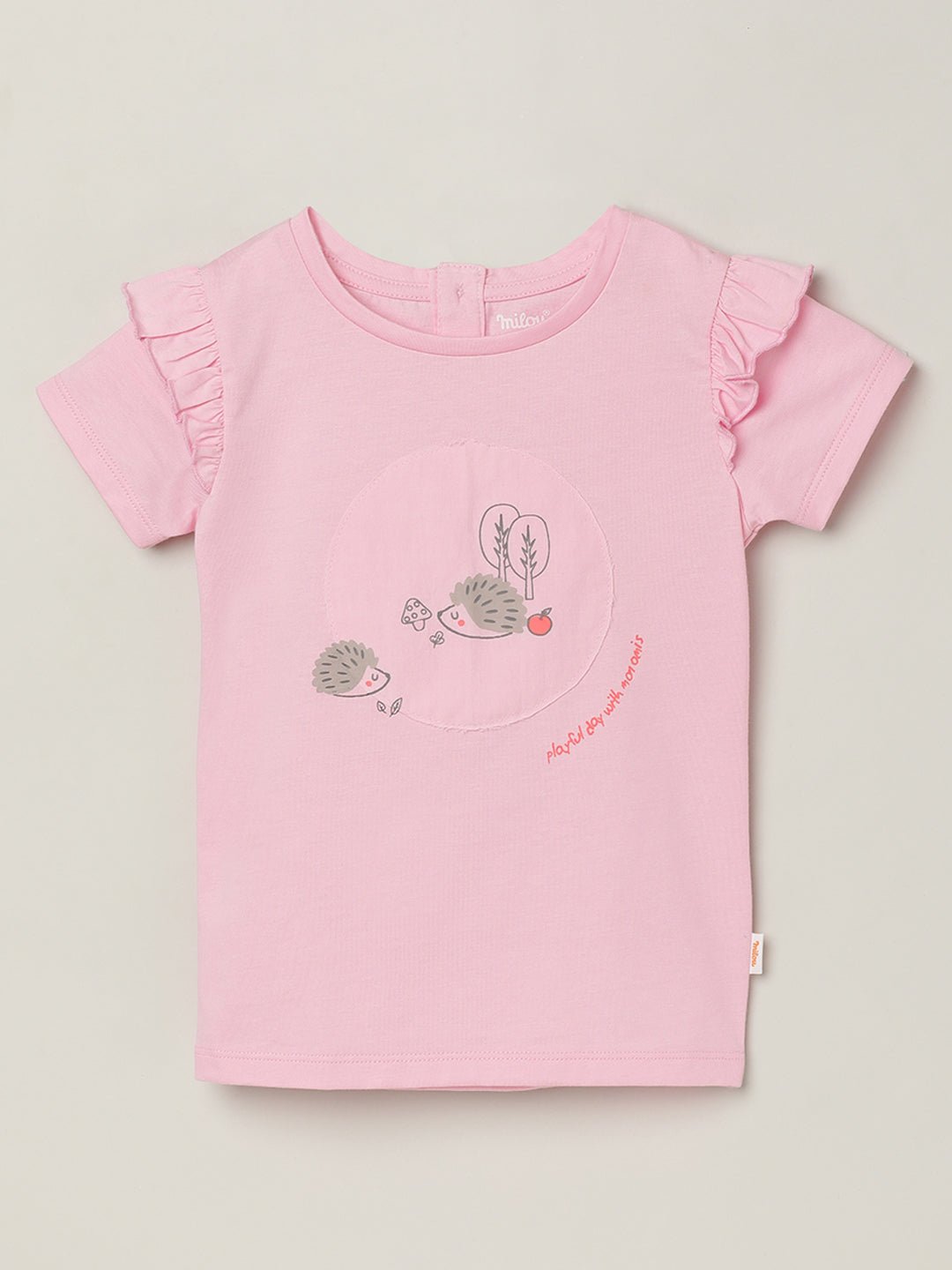Milou Baby Girls Short Sleeve Printed T-Shirt Pink - Milou - Care. The Swiss WayTops & T-shirts